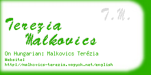terezia malkovics business card